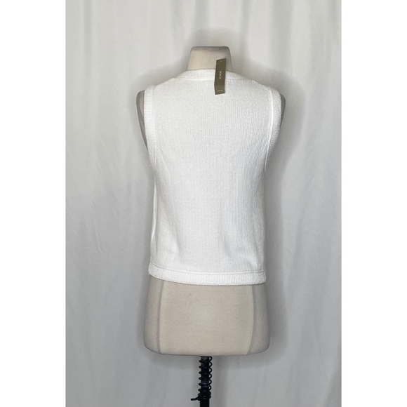 NWT!! J. CREW Cropped Button-Up Sweater Shell Solid White Nautical Knit Small - Picture 7 of 12